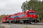 LTEX 1434 and 1451 (Piedmont and Northern) with North Carolina DOT Caboose